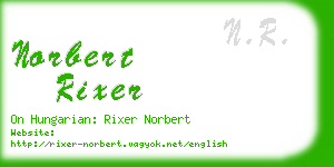 norbert rixer business card